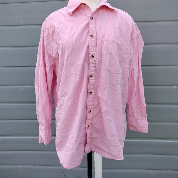 Free People We The Free Freddie Shirt Button Down Oversized Pink Size XS - Picture 3 of 12